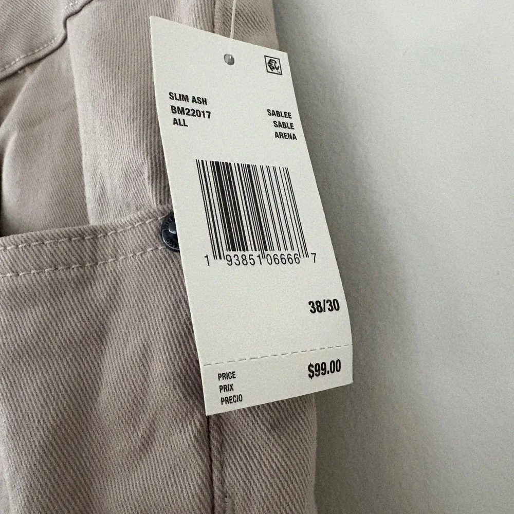 Buffalo David‎ Bitton Slim Ash Stretch Jeans Mens 38x30 Ash Beige